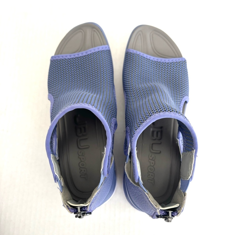 JBU Sport Nanette Purple Grey Zip Heel Open Toe Wedge Sandals Shoes Womens 6.5 - Picture 5 of 13